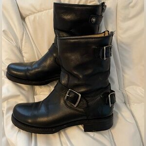 Frye black leather boots